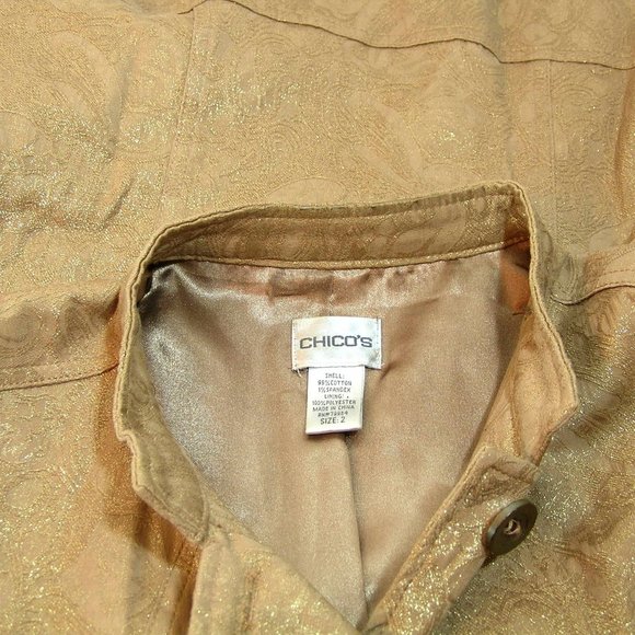 Chico's Jacket, Chico's Size 2, Size Large, Brown - Picture 4 of 5